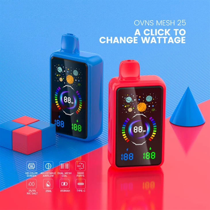 대형 스크린 일회용 vape 공기 흐름 조절 가능한 일회용 vape